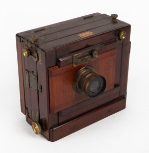 SANDS & HUNTER: 'Cranbourn' 4¾ x 6½" plate tailboard camera, c. 1895, with Beck symmetrical lens.