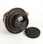 BAUSCH & LOMB: 'Unicum' shutter [#448134] coupled with brass lens with approx. 7cm focal length and lens diameter of approx. 4cm, c. 1890s. - 3
