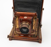 BUTCHER & SON: 'National' 4&frac34; x 6&frac12;" plate field camera, c. 1905, with Beck Symmetrical lens and Thornton-Pickard roller-blind shutter. - 2