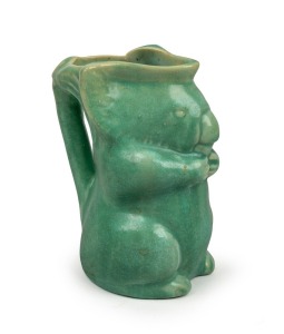 MELROSE WARE green glazed pottery koala jug, stamped "Melrose Ware, Australian", 14cm high