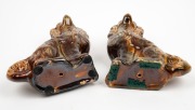 CORNWELL&nbsp;pair of pottery dog statues in the Staffordshire style, 27cnm high - 3