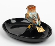 ROYAL WORCESTER rare kookaburra dish, circa 1923, stamped "Royal Worcester, Crown Ware, England, C.W.225", 7.5cm high, 14cm long - 4