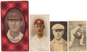 1896-1930 cricket cards, noted 1896 Wills "Cricketers" [1/50]; 1921 McIntyre Bros "Australian Champion Eleven 1920-21" [1/15]; 1926 D.C.Thomson "The World's Best Cricketers" [32]; 1928 Hoadleys "Cricketers" [2/33]; 1930 Erindale "Australian Cricketers" [5