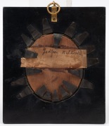 GODFREY BALDOCK&nbsp;antique miniature portrait of a gentleman in military dress, early 19th century, 7.5 x 6.5cm, 13.5 x 12cm overall. Titled verso on an old label. - 2