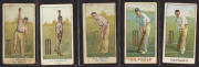 1896-1930 cricket cards, noted 1896 Wills "Cricketers" [1/50]; 1921 McIntyre Bros "Australian Champion Eleven 1920-21" [1/15]; 1926 D.C.Thomson "The World's Best Cricketers" [32]; 1928 Hoadleys "Cricketers" [2/33]; 1930 Erindale "Australian Cricketers" [5 - 2