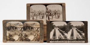 ROSE STEREOGRAPH COMPANY: Forty-nine stereo cards featuring views of Indian streetscapes, monuments, cultural gatherings, British colonial administration, etc. (49 cards)