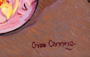 CRISS CANNING (1947 - ), Cobaea, oil on canvas, signed lower right "Criss Canning", 49 x 44cm, 71 x 66cm overall - 3