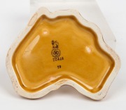 ROYAL DOULTON two "Map of Australia" English porcelain dishes, rare, circa 1920, factory marks to base, 13cm wide each - 3
