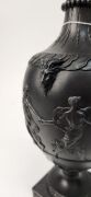 WEDGWOOD & BENTLEY "Dancing Hours" rare early black basalt English pottery vase in the Etruscan style, circa 1775, impressed "Wedgwood & Bentley", 30.5cm high - 8