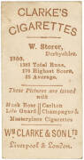 1901 William Clarke & Son "Cricketer Series" [1/30], comprising W.Storer. G/VG. Very scarce. - 2