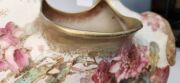 DOULTON&nbsp;BURSLEM&nbsp;two "Waratah" pattern antique English porcelain wash jugs designed by LOUIS BILTON, 19th century, factory mark to bases, the larger 31cm high - 6