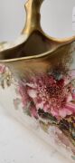 DOULTON&nbsp;BURSLEM&nbsp;two "Waratah" pattern antique English porcelain wash jugs designed by LOUIS BILTON, 19th century, factory mark to bases, the larger 31cm high - 7