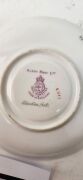 ROYAL WORCESTER pair of antique English teacup, saucer and plate sets hand-painted with Australian wildflowers titled "Christmas Bush" and "Heath", signed "R. Austin", (6 items), puce factory mark to bases and retailed by "Hardy Brothers Ltd,", the saucer - 3