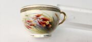 ROYAL WORCESTER pair of antique English teacup, saucer and plate sets hand-painted with Australian wildflowers titled "Christmas Bush" and "Heath", signed "R. Austin", (6 items), puce factory mark to bases and retailed by "Hardy Brothers Ltd,", the saucer - 5
