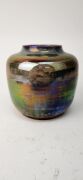 ROYAL LANCASTRIAN&nbsp;blue lustre English porcelain vase by RICHARD JOYCE, circa 1904, artist's monogram and fish mark to base, with additional impressed marks, 12cm high - 3