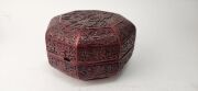A Chinese cinnabar style lidded octagonal box, 20th century, seal mark to base, 13cm high, 21cm wide, 21cm deep - 5