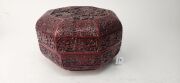 A Chinese cinnabar style lidded octagonal box, 20th century, seal mark to base, 13cm high, 21cm wide, 21cm deep - 8
