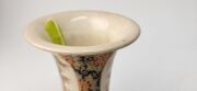 SATSUMA antique Japanese earthenware vase with floral decoration, late Edo, 19th&nbsp;century, Gosu mark to base, 18cm high - 7