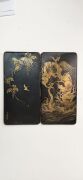 Two Japanese "Komai" cigarette cases, adorned with dragons and tiger, Meiji Period, 20th century, the larger 16cm high - 3