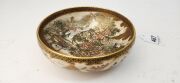 SATSUMA fine quality antique Japanese earthenware bowl decorated with garden scenes and figures, by Fujisan, Meiji period, 5cm high, 13cm diameter - 3