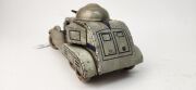 Two vintage Japanese clockwork tinplate armoured cars by T.N. TOYS, 20th century, 23cm long - 7