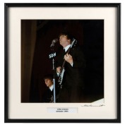 THE BEATLES IN AUSTRALIA, 1964: "John Lennon Adelaide, 1964". Original colour print, signed by Vic Grimmett in the lower margin,&nbsp; 24.5 x 24.5cm, 35 x 34cm overall.&nbsp;