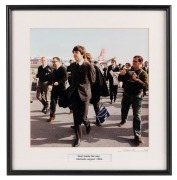 THE BEATLES IN AUSTRALIA, 1964: "Paul leads the way, Adelaide airport 1964". Original colour print, signed by Vic Grimmett in the lower margin,&nbsp; 24.5 x 24.5cm, 35 x 34cm overall.&nbsp;