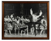 RUDOLF NUREYEV performs in Don Quixote with the Australian Ballet. Original black and white print, 1970, signed by Rudolf Nureyev and&nbsp;Vic Grimmett. 45 x 55cm overall.