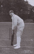 c1905 G.D.& D. London "English Cricketers Postcards" (16 + 2 spares); also Gordon & Gotch "Australian Eleven 1905" postcard. Mainly G/VG. (Total 19). - 2