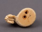 Three Japanese carved ivory netsukes comprising: turtle, rats and rabbits, Meiji Period, the largest 4.5cm wide - 5