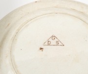 DOULTON BURSLEM "Wattle" antique English porcelain serving platter, two bowls and four assorted side plates, circa 1890s, (7 items), the serving dish 32cm wide - 2