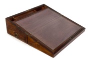 An Australian colonial marquetry writing slope made from Queensland rain forest native specimen timbers with cedar and pine secondary timbers, most likely the work of John Wilson Carey of William Street, Brisbane, circa 1860s;the long side drawer with bra - 2