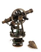 A. TORNAGHI & Co, SYDNEY antique full circle theodolite in case with eye pieces and fittings, circa 1860s, the case 17cm high, 32cm wide, 30cm deep - 2