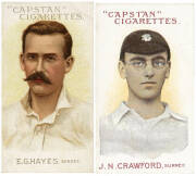 1907 Wills (Australia) "Prominent Australian & English Cricketers" (51-73, Grey captions) &&nbsp;(66-73, Red captions), complete sets. Fair/VG. (Total 31).