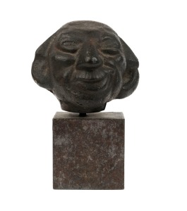 BILLY HUGHES (7th Prime Minister of Australia) cast iron paperweight bust, early 20th century, 12cm high