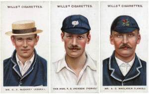 1908 Wills "Cricketers" (WILLS's with small s), complete set [50]. G/VG.