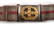 SIR WILLIAM WINDEYER antique dress sword by Ede & Son in scabbard with red leather belting and silvered and gilt metal buckle bearing New South Wales crest, 96cm long - 2