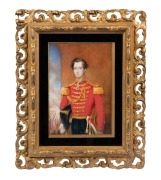 JAMES WARREN CHILDE (BRITISH, 1778&ndash;1862), Sir William Don (1825-1862), watercolour&nbsp;and gouache on ivory, 16 x 11cm, 28 x 23cm overall