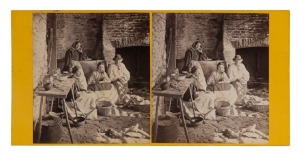 [EMIGRATION], Stereoview card, circa 1860s, "Photographed and Published by Frank M. Good, London", overall 8.3 x 17cm, the two images laid down on original yellow card and with the original label affixed verso with printed details "No.114. THE AUSTRALIAN 