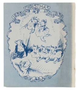 Daryl LINDSAY (designer), 1938-39 Christmas Card for The Russian Ballet, then touring Australia; with lithographed cover depicting balletic koalas, signed in the plate at lower right. Internally, with facsimile autographs of the dancers and greetings from the Theatre Royal, Sydney. Manuscript message verso "Love from Algy"; 19 x 32cm when open.