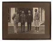 JOE KIRKWOOD (Australia&rsquo;s First International Golfer), standing with admirers, former Australian Prime Minister&nbsp;BILLY HUGHES&nbsp;and the then current Prime Minister JOSEPH SCULLIN, as well as WALTER HAGEN.&nbsp;Silver gelatin photograph taken on the 1st of April, 