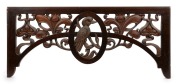 An antique Australian&nbsp;Art Nouveau stained pine architectural hallway arch with a central gilded kookaburra in deep relief,&nbsp;circa 1910s-1920s, 50 x 116cm