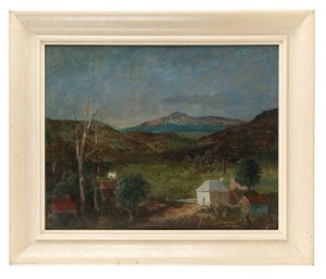 MARY TROY (1889-1973), View Near Bathurst, oil on board, signed lower right "M. Troy", ​​​​​​​titled verso in chalk, 37 x 47cm, 50 x 60cm overall