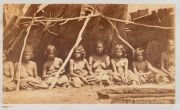 NICHOLAS CAIRE (and possibly others), group of ten albumen paper photographs, depicting Australian Aborigines and Indigenous life, all titled in the plate, including "Family Mia Mia", "Native Encampment River Murray", "Camp of Young Lubras", "Kangaroo Hun