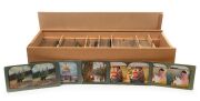T. W. INGERSOLL: More than five hundred colour stereo cards sorted into 51 x 22.5 x 13.5cm wooden box, featuring subjects such as American cowboys, Native Americans, hunting and fishing practices, Yellowstone National Park, Ottoman Syria and Palestine (ch