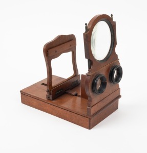 Stereo-graphoscope with adjustable tilting base, 34cm at highest angle, c. 1880s.