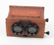 MATTEY PARIS: Approx. 18 x 12 x 10.5cm&nbsp;wooden stereoscope, c. 1920s. - 2