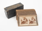 ROSE STEREOGRAPH COMPANY: Twenty-seven stereo cards featuring comedic, sentimental, and domestic scenes, in maker's box marked 'The Rose Stereographs'. (27 cards) - 2