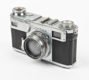 ZEISS IKON:&nbsp;Later-version Contax II 543/24 rangefinder camera [#B21872], c. 1936, with Sonnar 50mm f2 lens [#1828016]. - 2