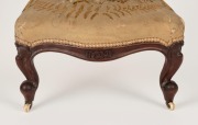 [CIRCLE OF LOUISA ANN MEREDITH] A rare and significant cedar chair with native wildflower embroidery in the manner of Louisa Ann Meredith, the top back of the chair has a rare carved HOBART TOWN Coat of Arms incorporating the latin "Sic Fortis Hobartia [C - 4